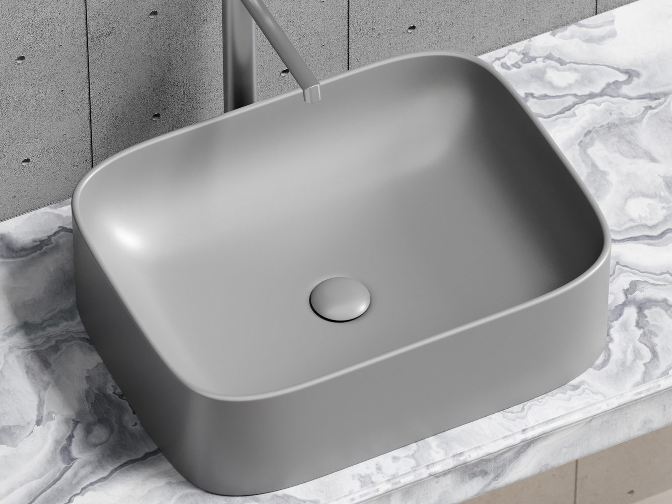 Фото Раковина Ceramicanova Element CN6052MH накладная 50,5 × 38 × 15 см, антрацит матовый