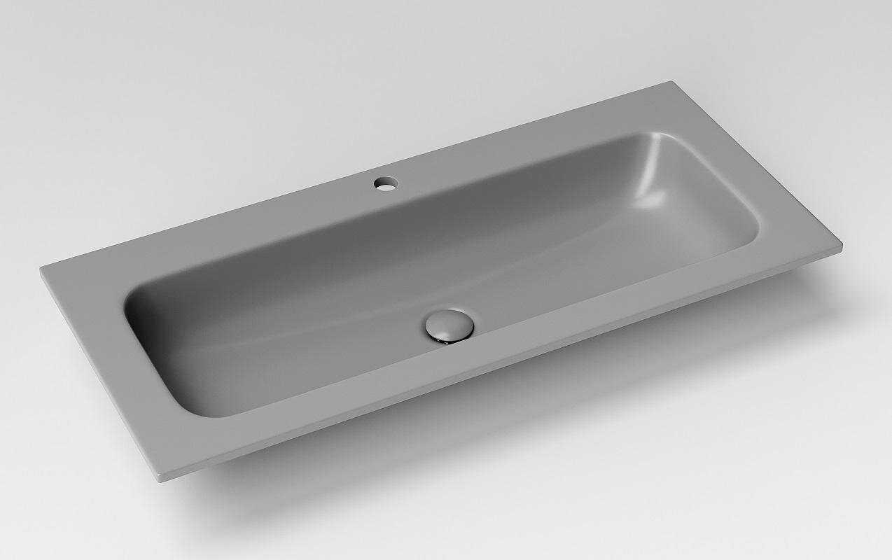 Фото Раковина Ceramicanova Grace CN7013MH мебельная 101 × 45,7 × 13,7 см, антрацит матовый