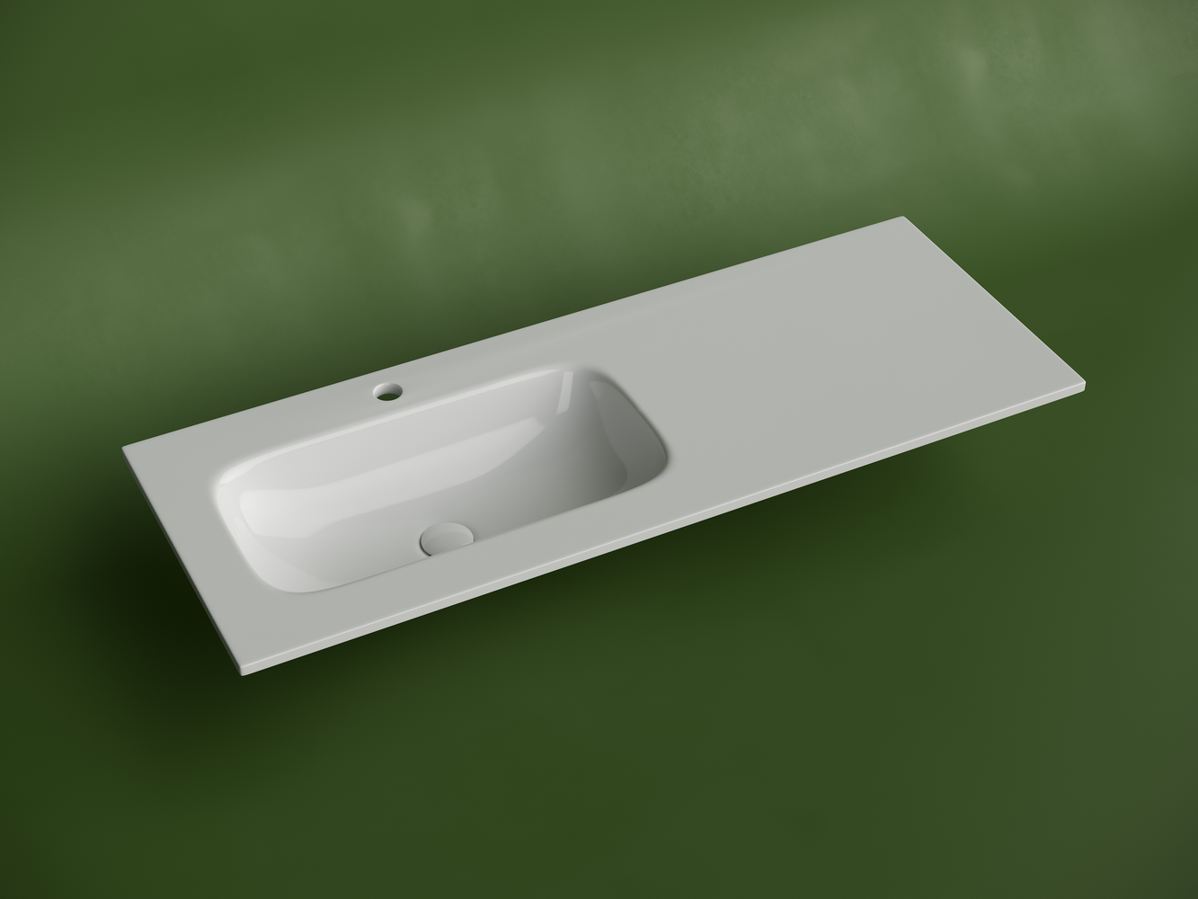 Фото Раковина Ceramicanova Grace CN7020 мебельная 121 × 45,7 × 13,7 см, белый глянцевый