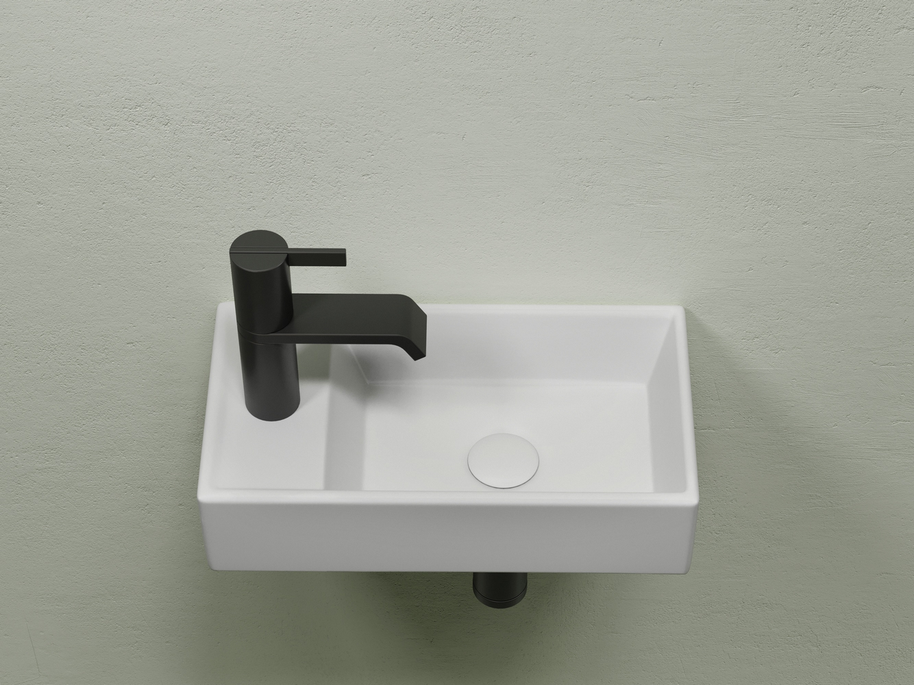 Фото Раковина Ceramicanova Element CN6051RMW подвесная 40,7 × 21,7 × 10 см, белый матовый