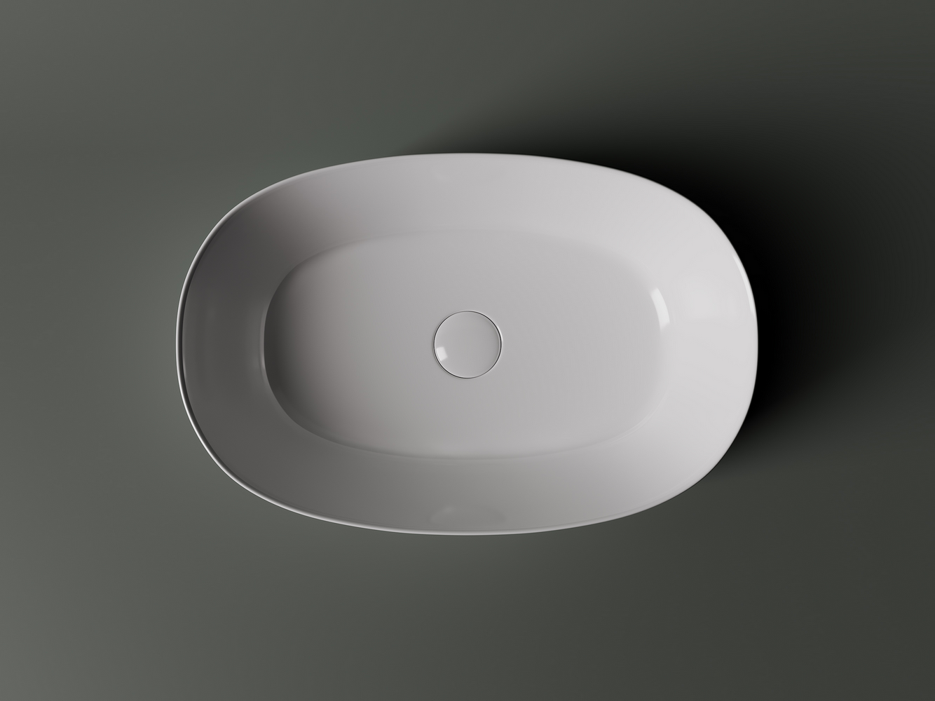 Фото Раковина Ceramicanova Element CN5023 накладная 54 × 35 × 14,5 см, белый глянцевый