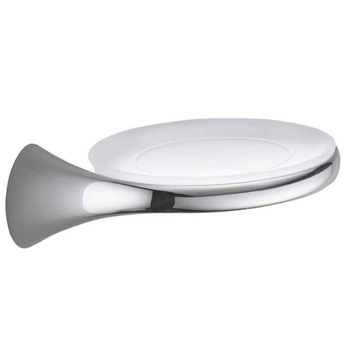 Фото Мыльница Colombo Link B2451-VAN подвесная хром глянец/стекло матовое