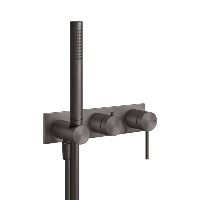 Фото Смеситель Gessi Gessi316 54038#707 для ванны, черный хром браш pvd
