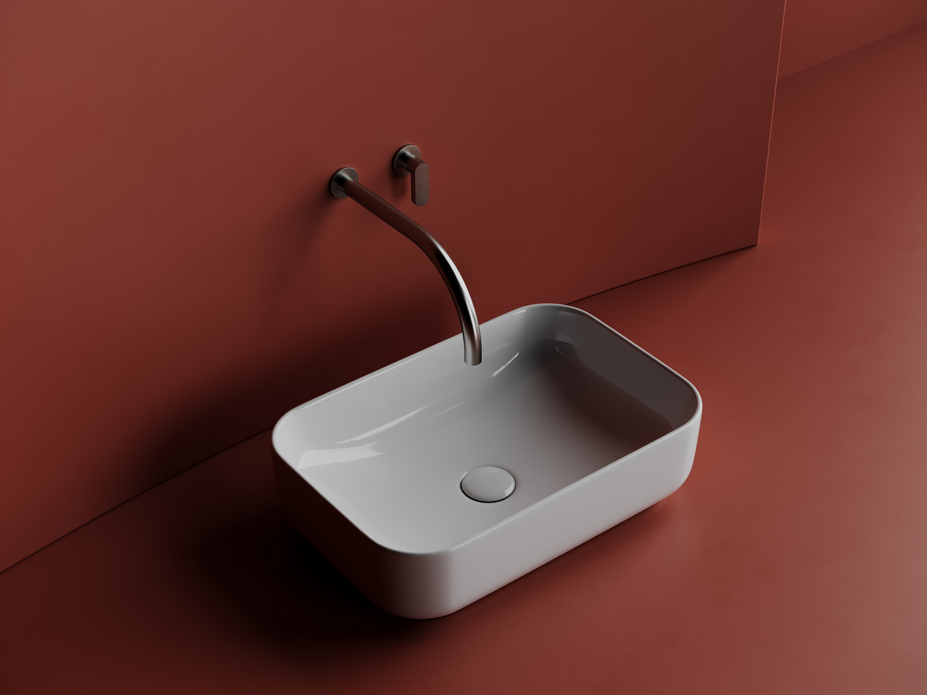 Фото Раковина Ceramicanova Element CN5043 накладная 51 × 34 × 14 см, белый глянцевый