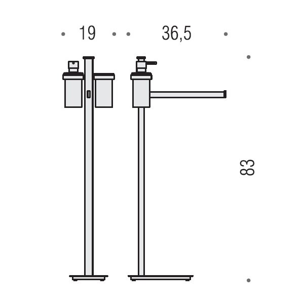 Фото Стойка Colombo Units B9111.CR напольная хром глянец