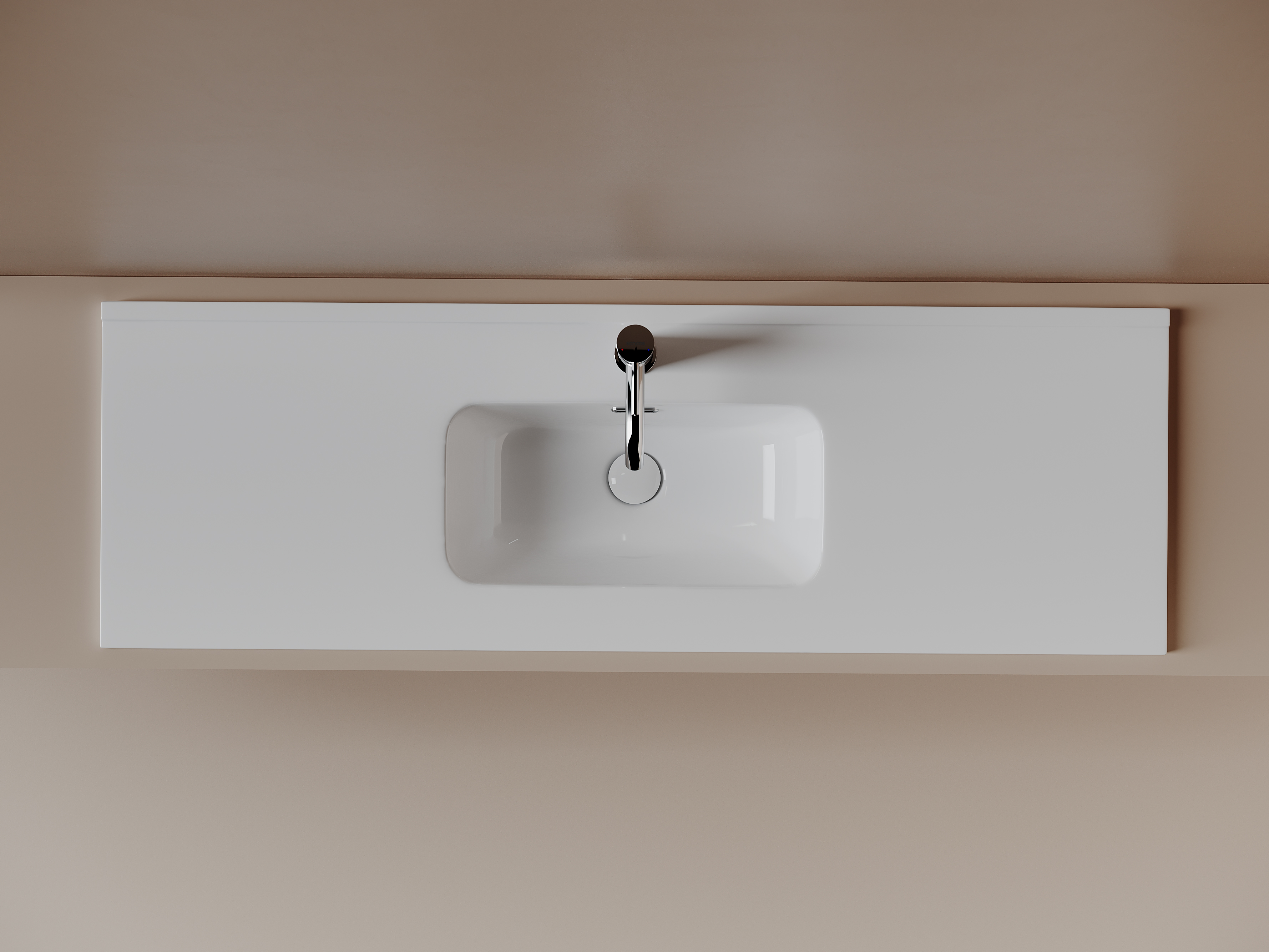 Фото Раковина Ceramicanova Compact CN7028 мебельная 121 × 39,5 × 17 см, белый глянцевый