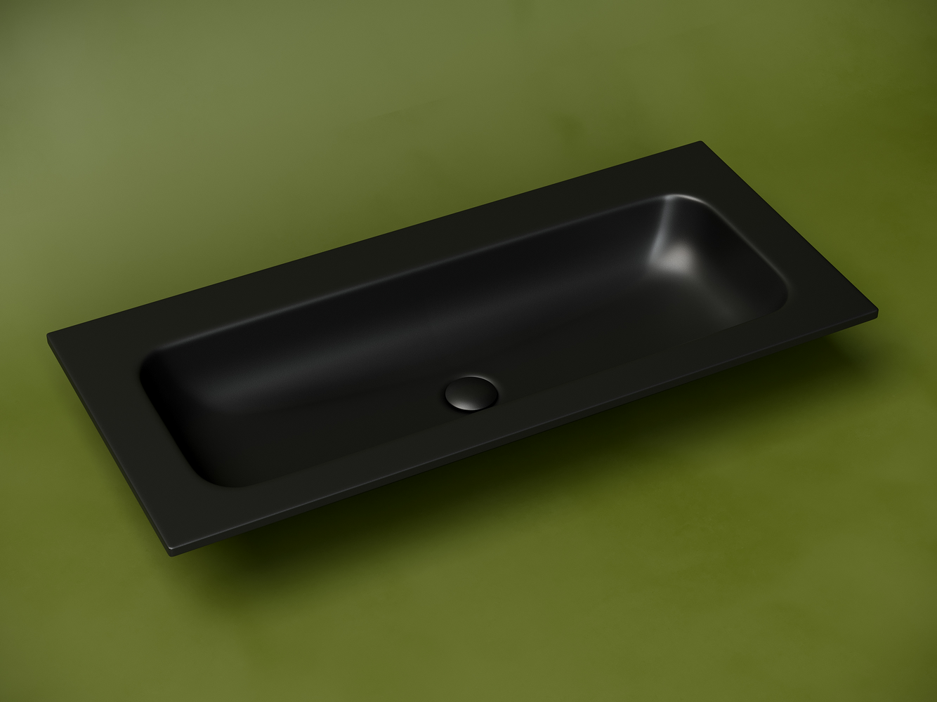 Фото Раковина Ceramicanova Grace CN7013MBwx мебельная 101 × 45,7 × 13,7 см, черный матовый