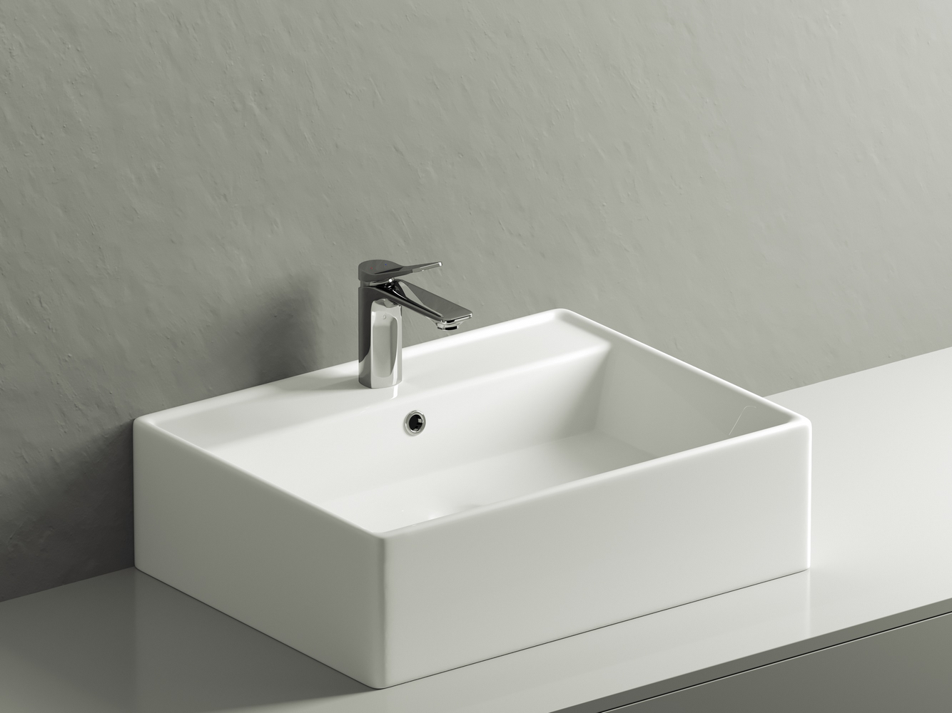 Фото Раковина Ceramicanova Element CN6046 накладная 59 × 45 × 16 см, белый глянцевый