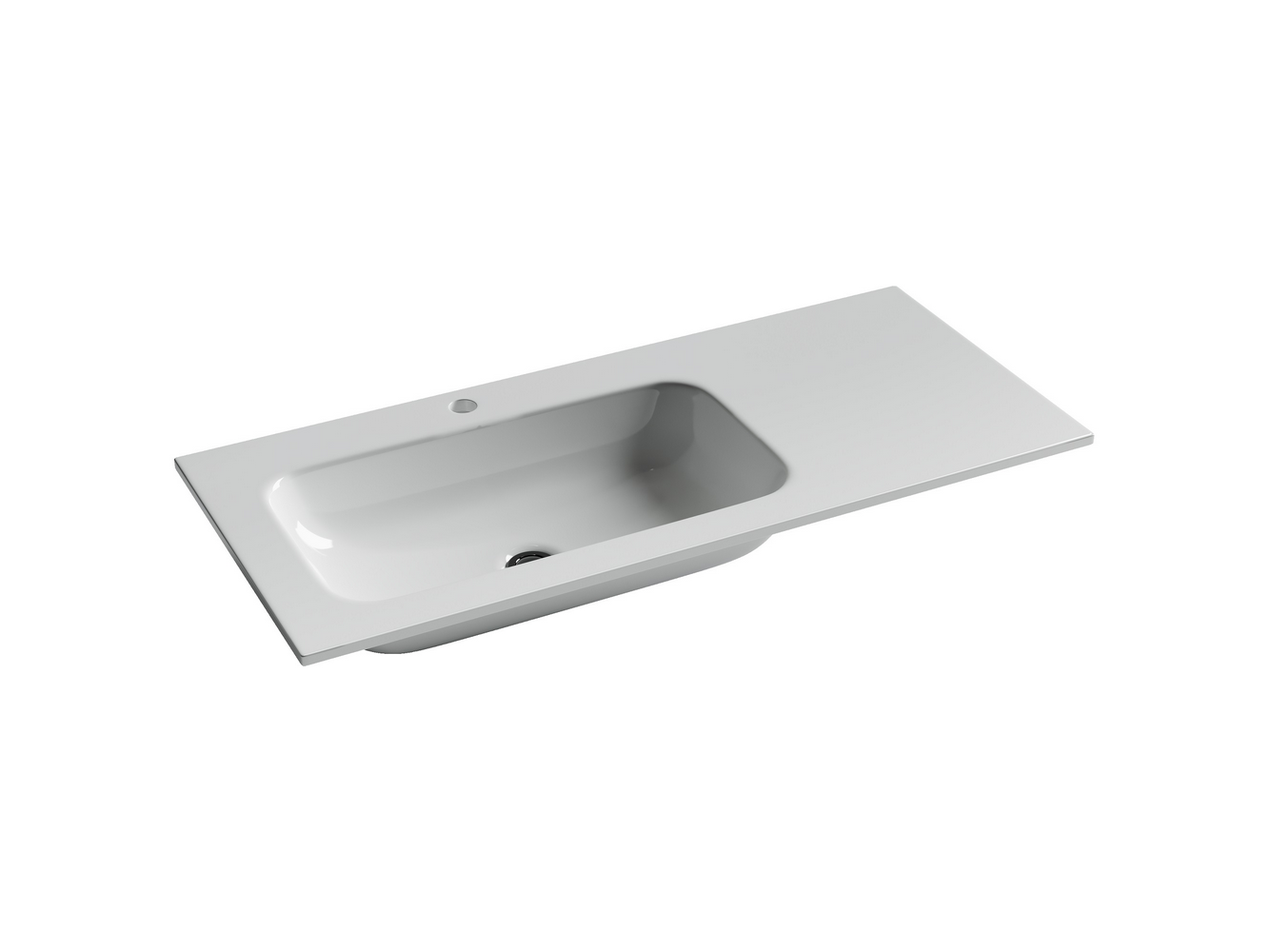Фото Раковина Ceramicanova Grace CN7014 мебельная 101 × 45,7 × 13,7 см, белый глянцевый