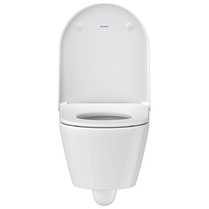 Фото Унитаз подвесной укороченный Duravit D-Neo 2587092000, безободковый, без сиденья, белый глянцевый