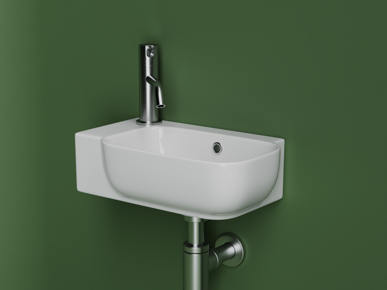 Фото Раковина Ceramicanova Element CN6074R подвесная 40,3 × 24,9 × 14 см, белый глянцевый