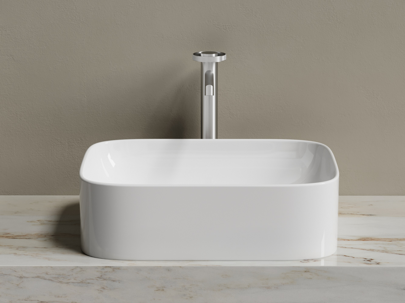 Фото Раковина Ceramicanova Element CN6052 накладная 50,5 × 38 × 15 см, белый глянцевый