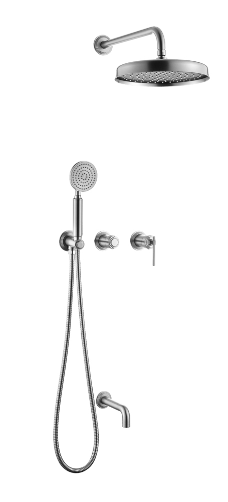 Фото Душевая система Boheme Eterna 174-2-NB nickel brush, никель матовый