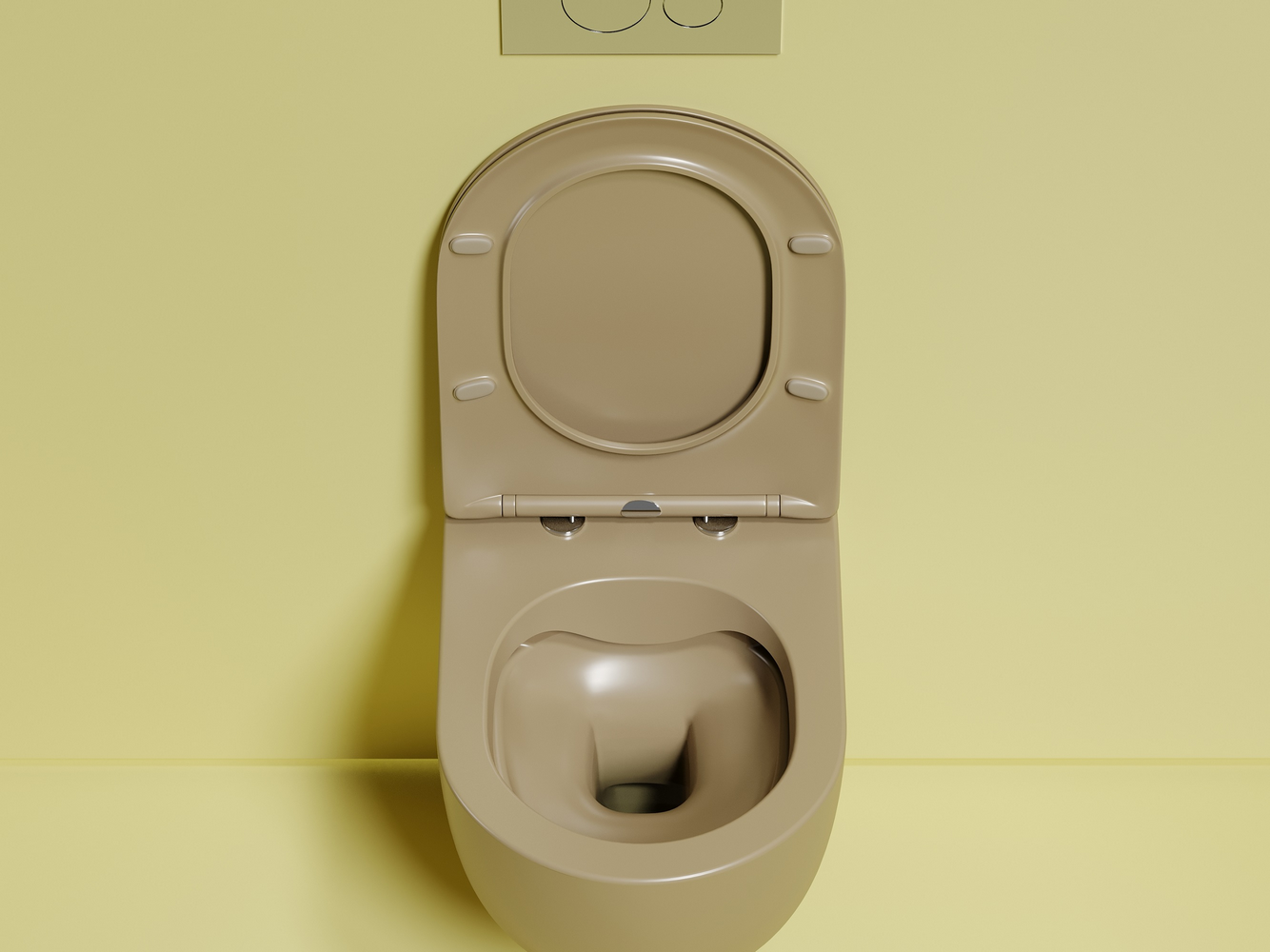 Фото Унитаз Ceramicanova Modena CN6063MC безободковый с сиденьем подвесной, капучино матовый