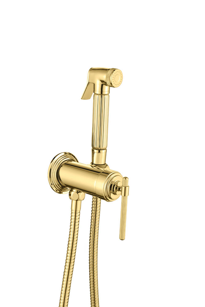 Фото Гигиеническим душ Boheme Eterna 177-G со смесителем золото глянец