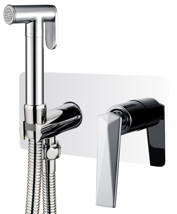 Фото Гигиенический душ Boheme Venturo 377 со смесителем хром глянец