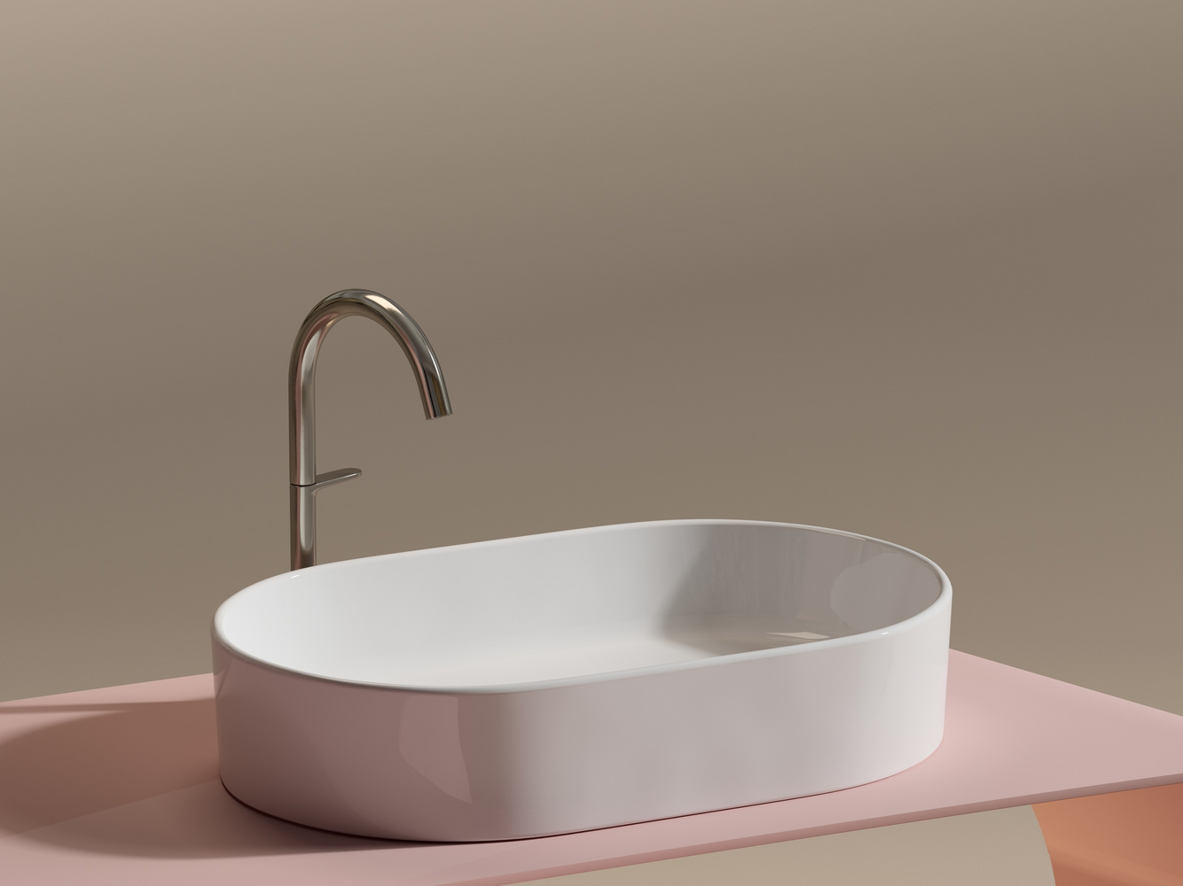 Фото Раковина Ceramicanova Element CN6048 накладная 60 × 38,5 × 12,2 см, белый глянцевый