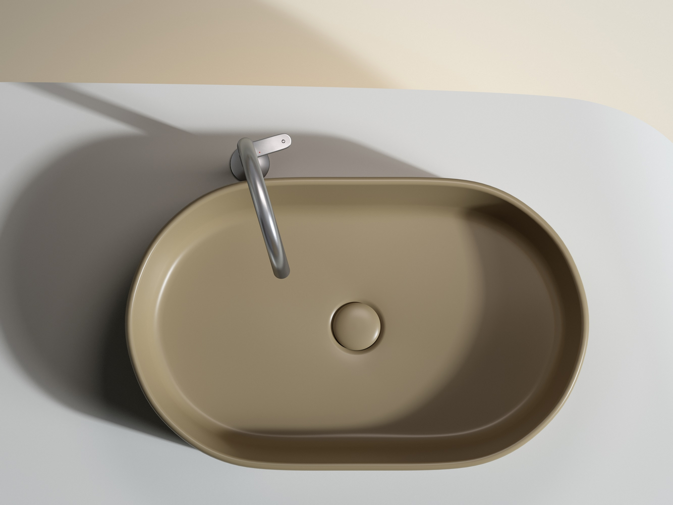 Фото Раковина Ceramicanova Element CN6048MC накладная 60 × 38,5 × 12,2 см, капучино матовый
