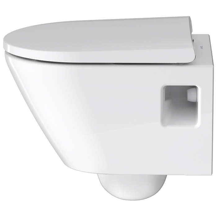 Фото Унитаз подвесной укороченный Duravit D-Neo 2587092000, безободковый, без сиденья, белый глянцевый