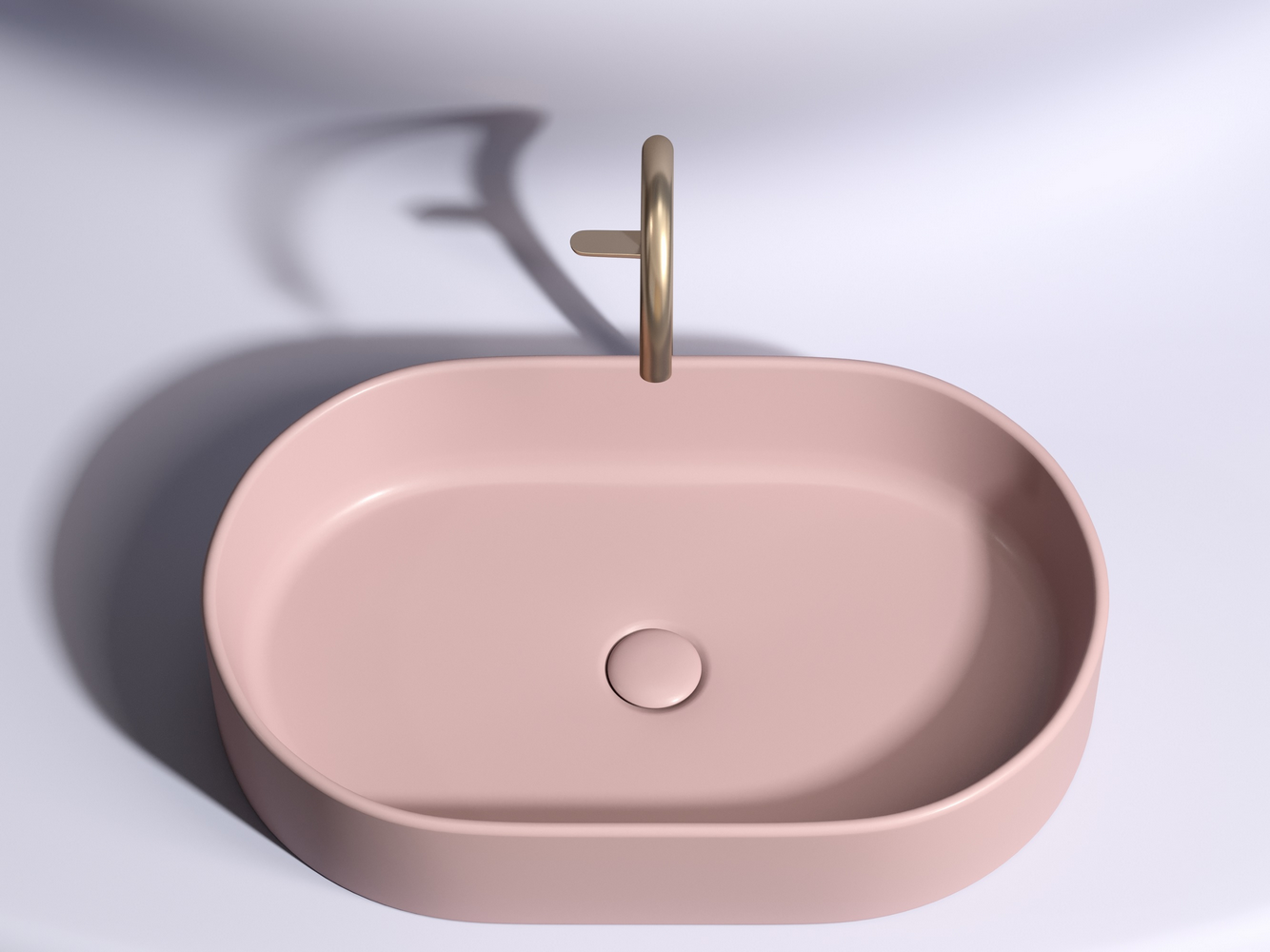 Фото Раковина Ceramicanova Element CN6048MP накладная 60 × 38,5 × 12,2 см, розовый матовый