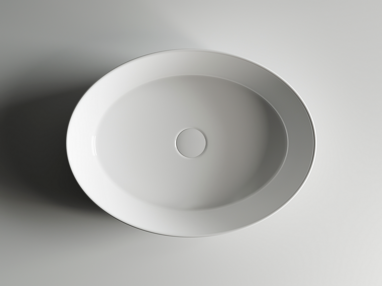 Фото Раковина Ceramicanova Element CN5002 накладная 55 × 40 × 14 см, белый глянцевый