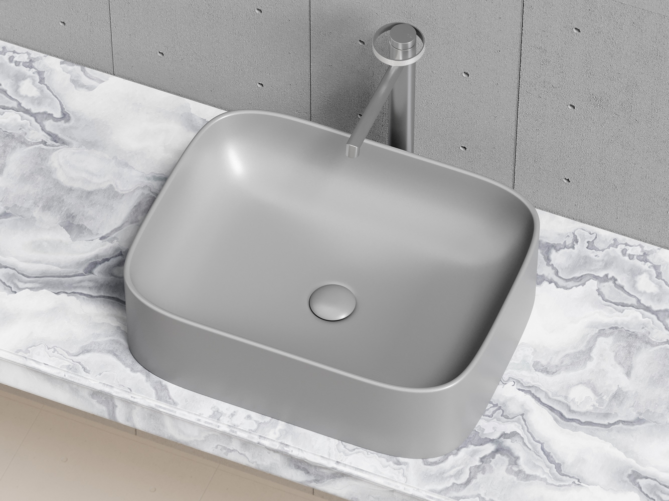 Фото Раковина Ceramicanova Element CN6052MH накладная 50,5 × 38 × 15 см, антрацит матовый