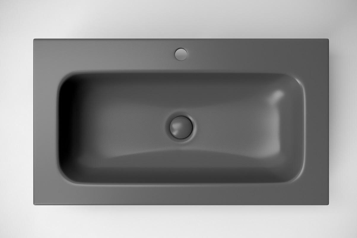 Фото Раковина Ceramicanova Grace CN7012MDH мебельная 81 × 45,7 × 13,7 см, темный антрацит матовый