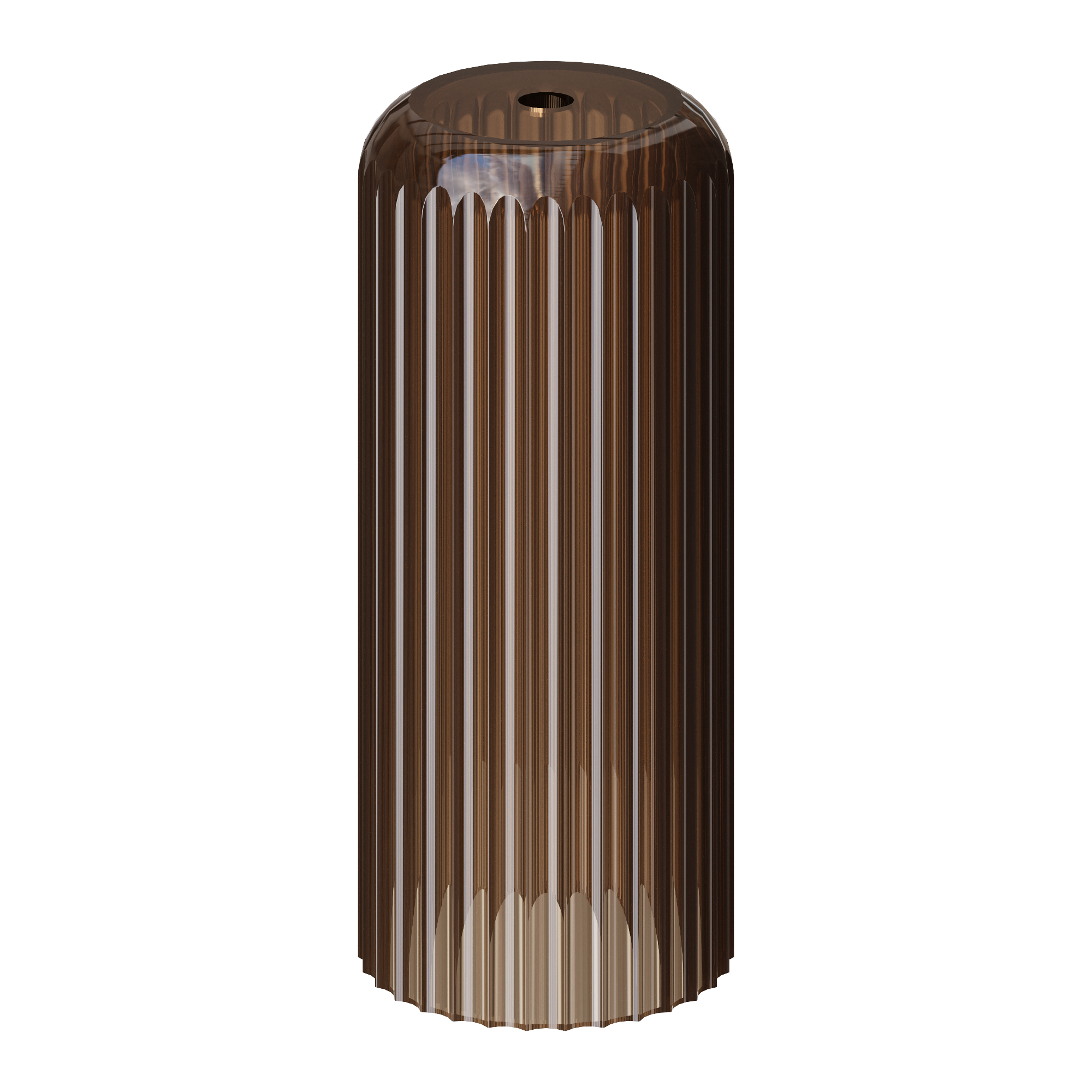Фото Пьедестал для раковины Boheme Glow 810-BASE-RIB-G-C напольный круглый рифленый 68 см, Coffee (прозрачный кофейный)