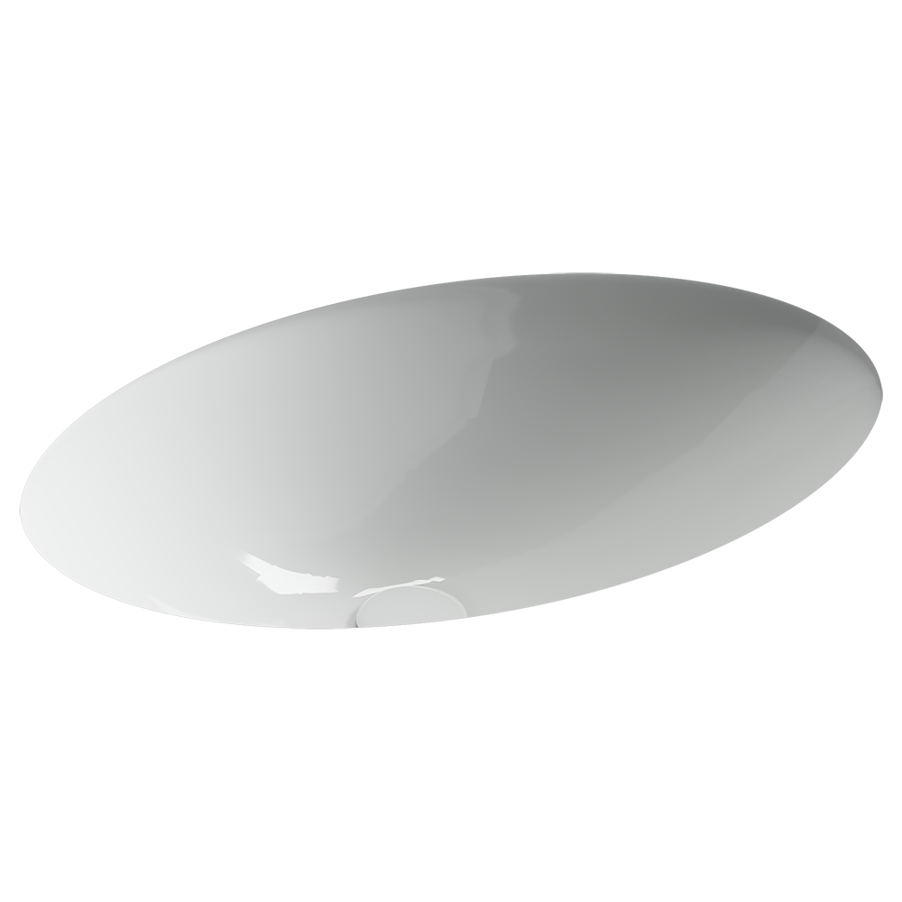 Фото Раковина Ceramicanova Era CN6081 встраиваемая под столешницу 61,5 × 43,5 × 22 см, белый глянцевый
