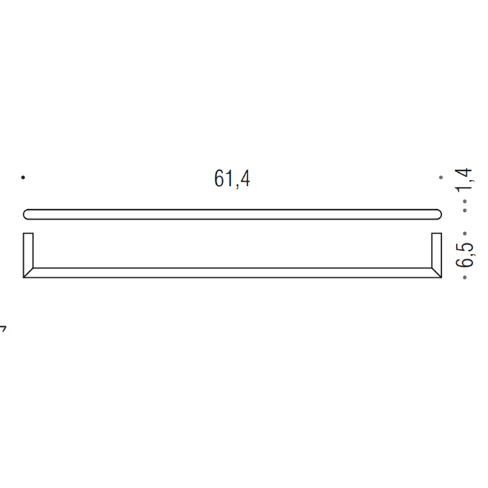 Фото Полотенцедержатель Colombo Mini B4011.CR подвесной L 61 см хром глянец