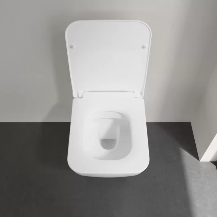 Фото Унитаз подвесной Villeroy & Boch Venticello 4611RSR1, безободковый, с сиденьем с микролифтом, белый глянцевый