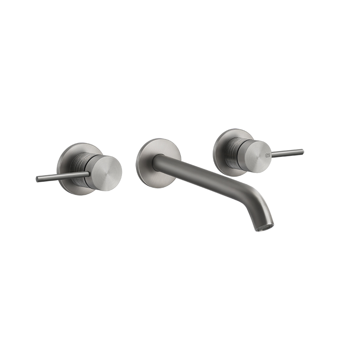 Фото Смеситель Gessi Gessi316 54394#239 для раковины с изливом, нержавеющая сталь браш