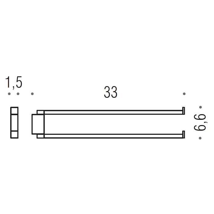 Фото Полотенцедержатель Colombo MiniQ B5012.CR подвесной L 33 см хром глянец