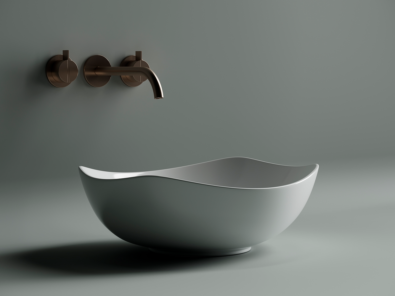 Фото Раковина Ceramicanova Element CN5017 накладная 42 × 38,5 × 14,5 см, белый глянцевый