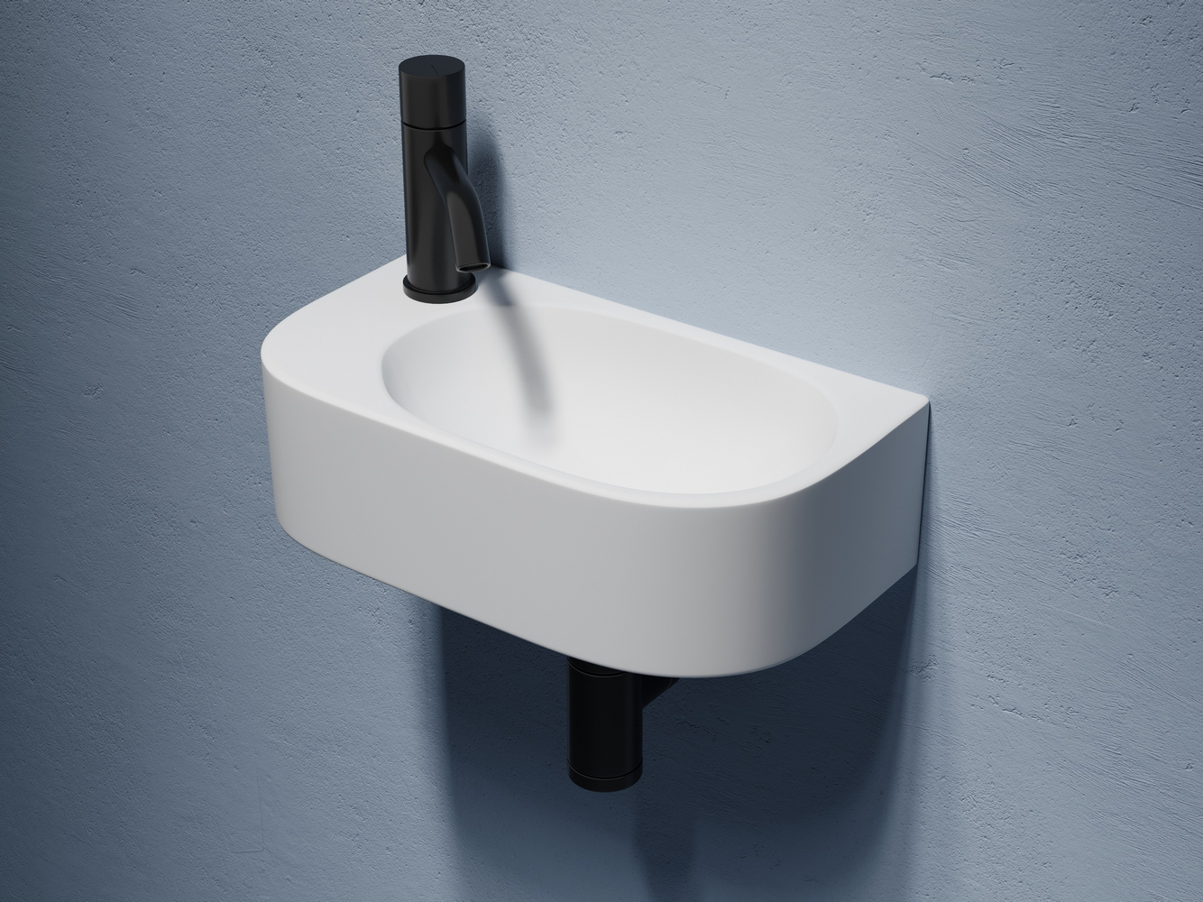 Фото Раковина Ceramicanova Element CN6066R подвесная 40,5 × 22 × 11 см, белый глянцевый