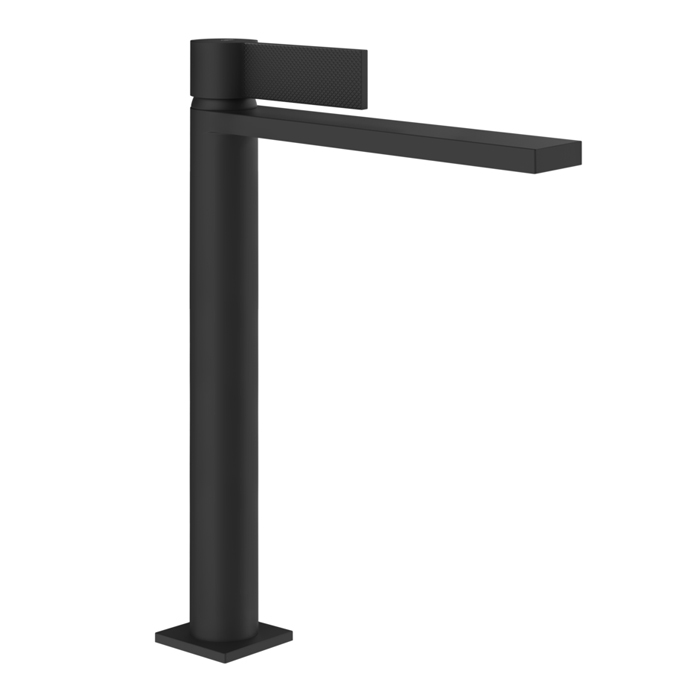Фото Смеситель Gessi Inverso Diamantato 73653#299 для раковины с донным клапаном, черный матовый