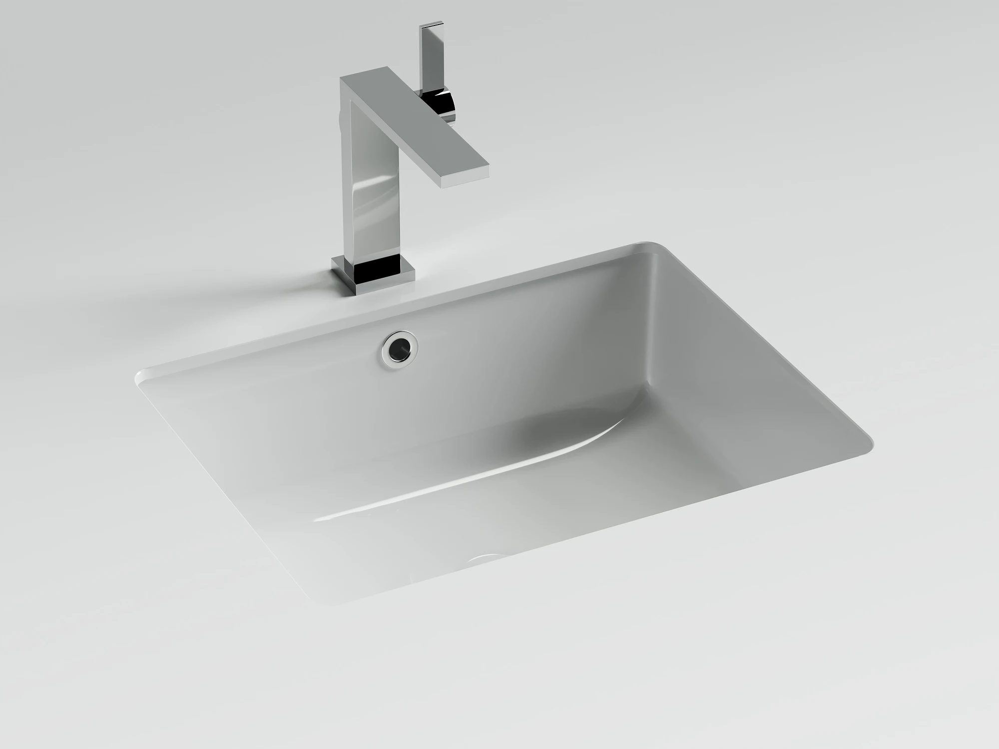 Фото Раковина Ceramicanova Эра CN7033 встраиваемая под столешницу 50,5 × 40,5 × 19,5 см, белый глянцевый