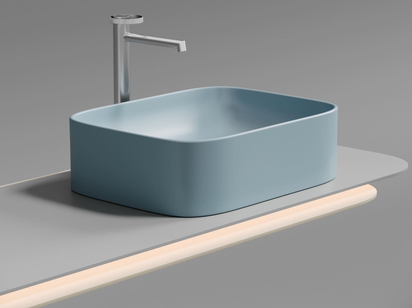 Фото Раковина Ceramicanova Element CN6052ML накладная 50,5 × 38 × 15 см, голубой матовый