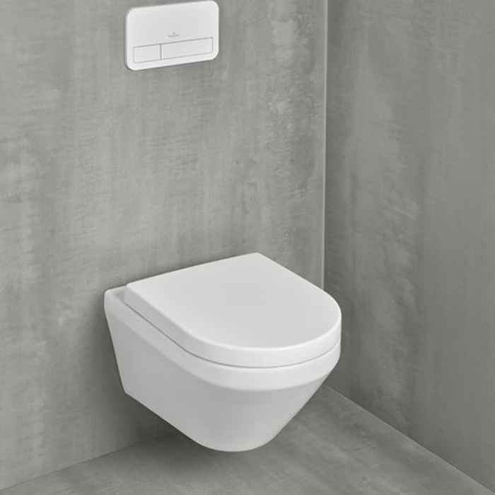 Фото Унитаз подвесной Villeroy & Boch Architectura 4694CLR1, безободковый, с сиденьем с микролифтом, белый глянцевый