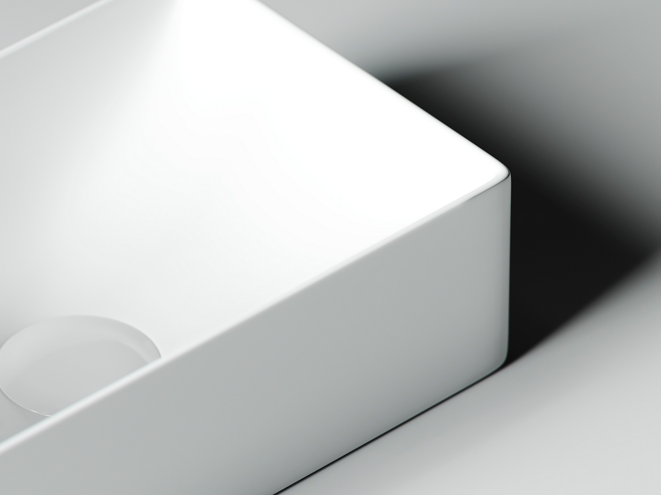 Фото Раковина Ceramicanova Element CN5008 подвесная 37,5 × 21,5 × 10 см, белый глянцевый
