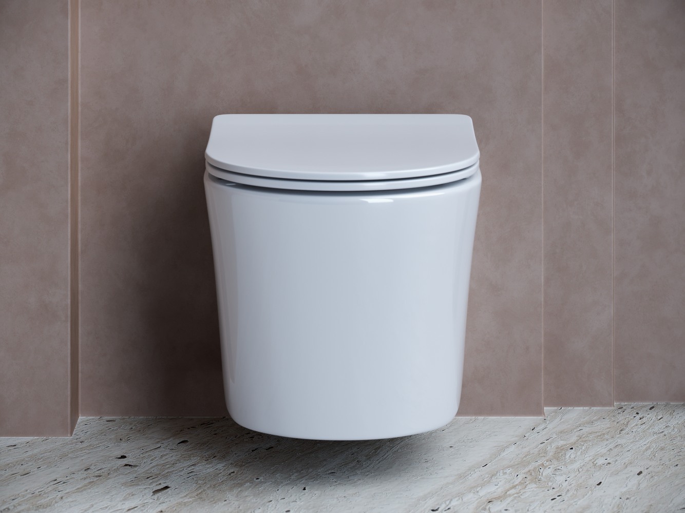 Фото Унитаз Ceramicanova Balearica CN6000 безободковый с сиденьем подвесной, белый глянцевый