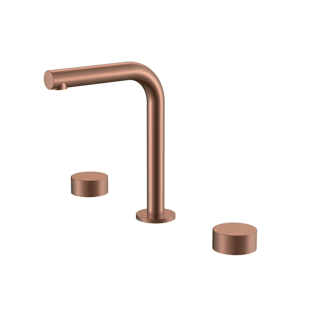 Фото Смеситель для раковины Boheme Stick 152-CB.4 медь браш, ручки Spirale