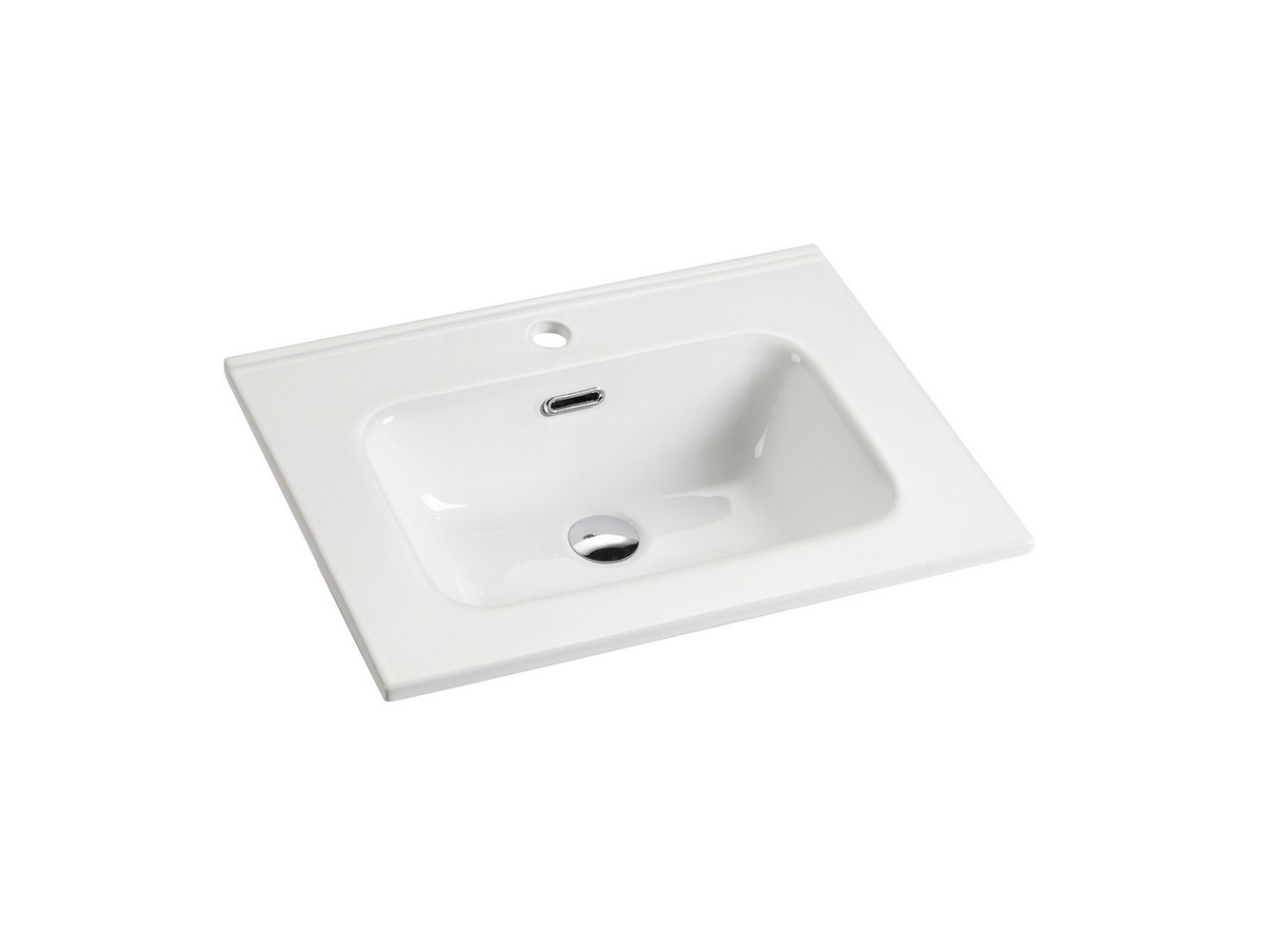 Фото Раковина Ceramicanova Element CN7001 мебельная 61 × 46,5 × 18 см, белый глянцевый