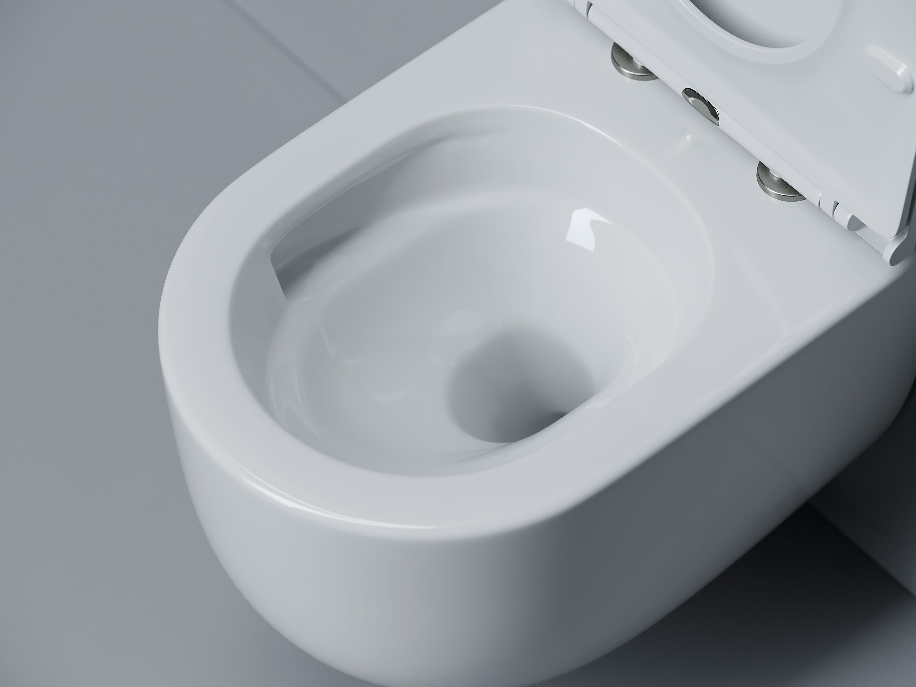 Фото Унитаз Ceramicanova Voga CN4012T с сиденьем подвесной, белый глянцевый