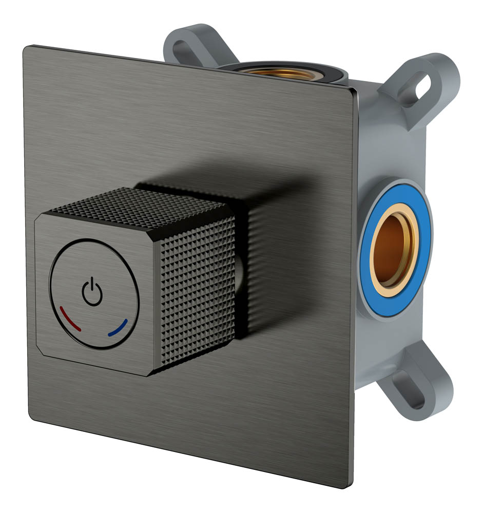 Фото Смеситель для душа Boheme Quad 154-5-GM gun metal, графит матовый