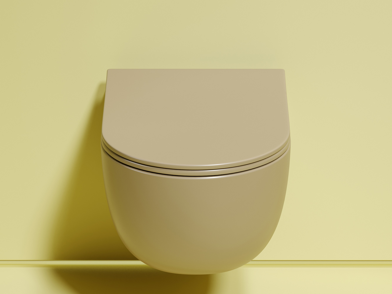 Фото Унитаз Ceramicanova Modena CN6063MC безободковый с сиденьем подвесной, капучино матовый