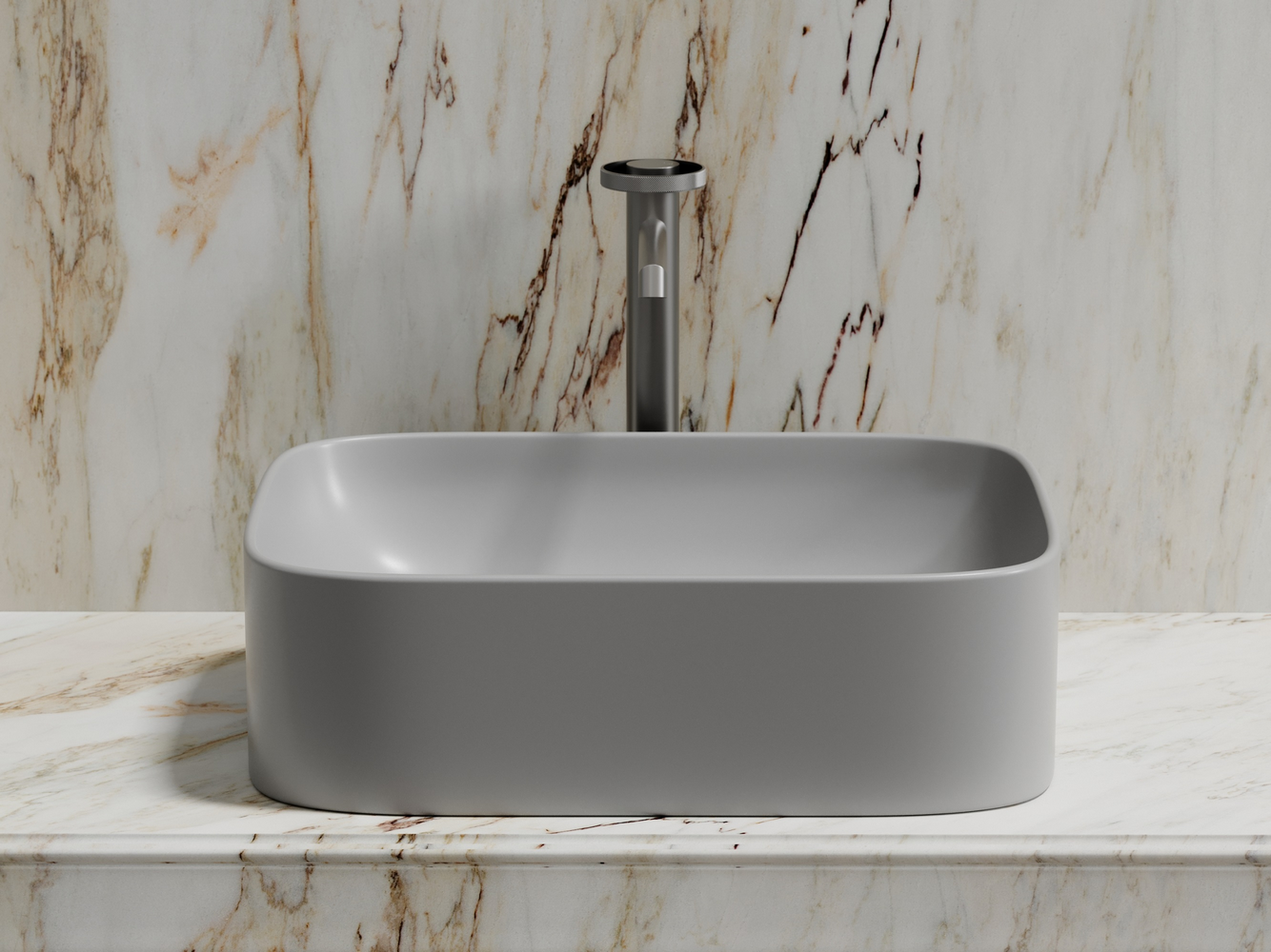 Фото Раковина Ceramicanova Element CN6052MSG накладная 50,5 × 38 × 15 см, серый матовый