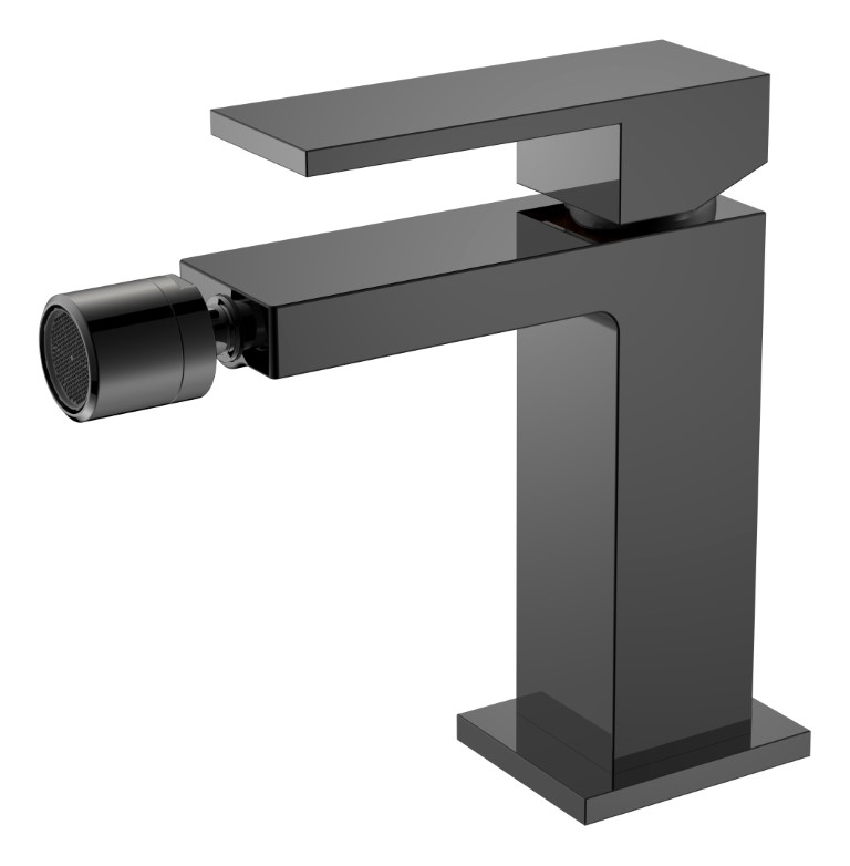 Фото Смеситель для биде Boheme Qubic 476-SGM графит глянец