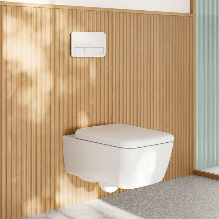 Фото Унитаз подвесной Villeroy & Boch Skyla 4682CL01, безободковый, с сиденьем с микролифтом, белый глянцевый