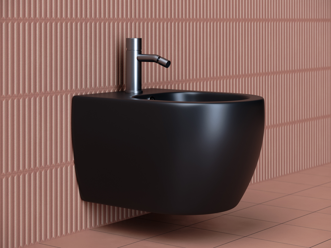 Фото Биде Ceramicanova Play CN3002MB подвесное, черный матовый
